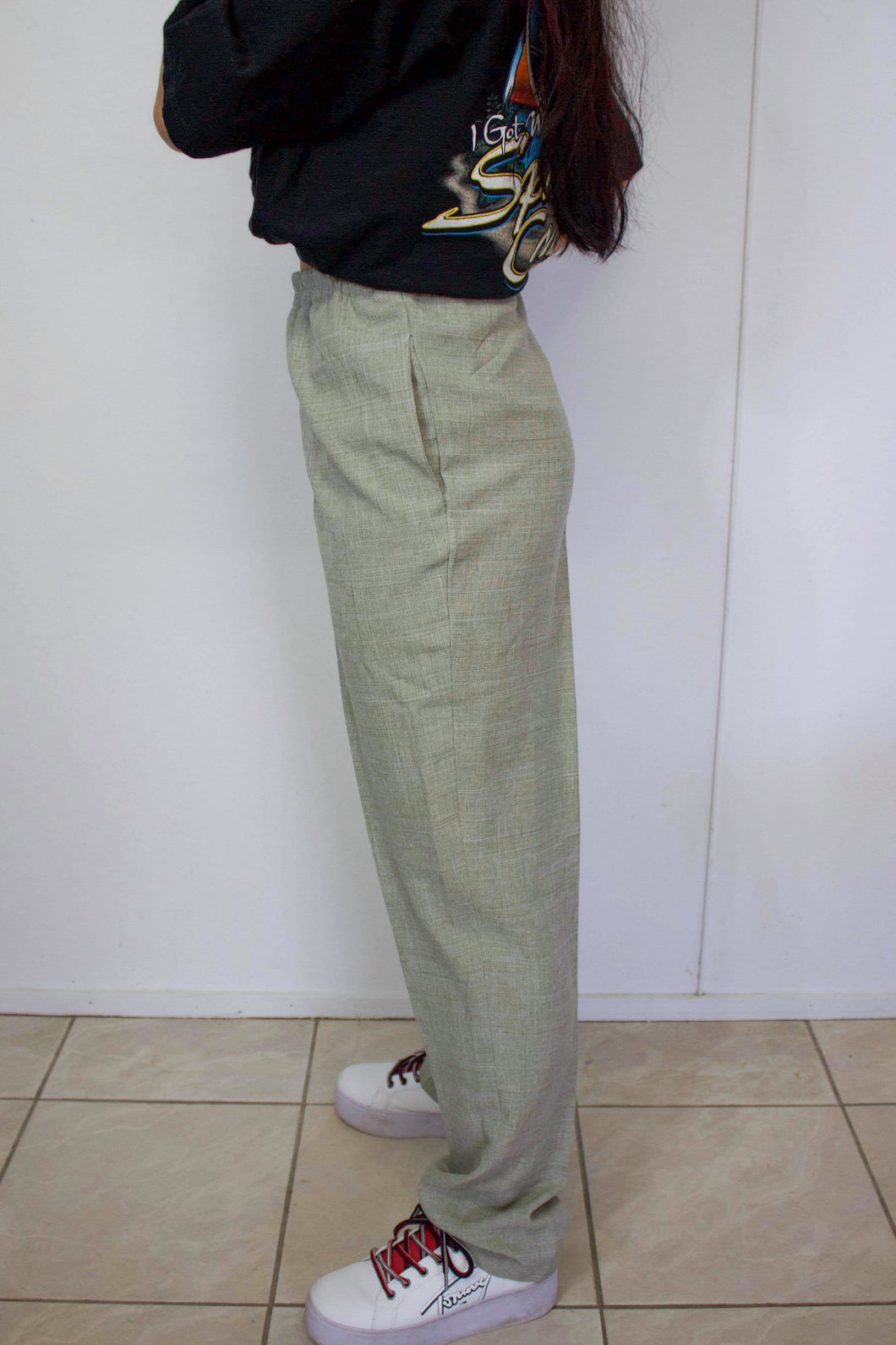 Vintage Trousers - Sage Green